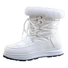 Botas De Nieve Cálidas De Felpa Para Mujer, Impermeables Y C