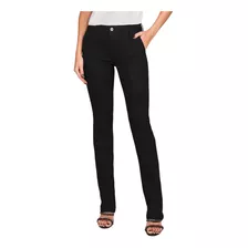 Calça Feminina Lado Avesso Curve Straight Preta - L12107