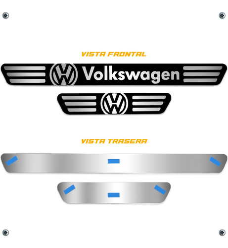 Embellecedor Estribos Volkswagen Aluminio 4 Puertas Colores Foto 9