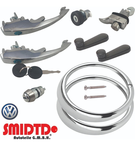 Kit Manijas Chapas Faros Y Foco Biceles Vw Safari 1. 73-80 Foto 6