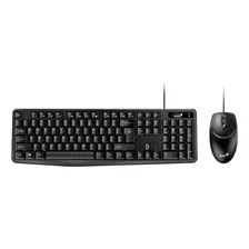 Combo Teclado Y Mouse Genius Km170 Cableado Usb Color Del Teclado Negro