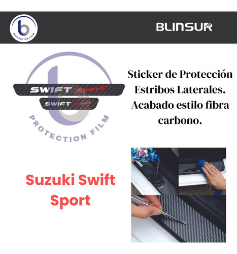 Sticker Proteccin De Estribos Puertas Suzuki Swift Sport Foto 3