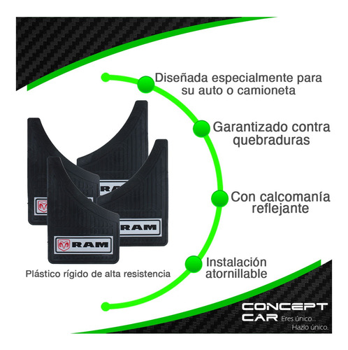 Kit 4 Lodera Pantaleta Auto Camioneta Plastico Marcas Varios Foto 5