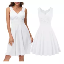 Vestido Drapeado Para Mujer, Elegante, Delgado, De Verano, L