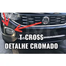 Aplique Friso Contorno Cromado T-cross Farol Neblina 