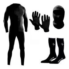 Kit Termico Moto Remera + Calza + Balaclava + Medias En Fas