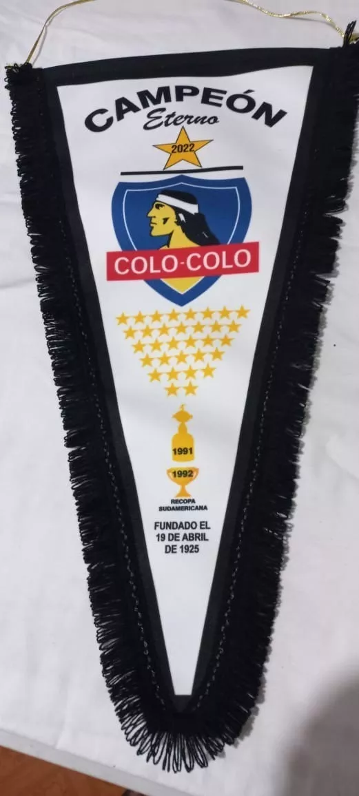 Banderín Colo Colo 25x50 Incluye Estrella Campeonato 2022
