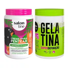 Kit Todecacho Creme Para Pentear+gelatina Define Salon Line