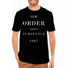 Camiseta New Order Substance 1987 - Preta 100% Algodão