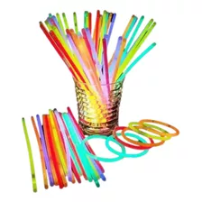 100 Pulseras Fluor Luminosas Tubo Lightstick Somoscotillon