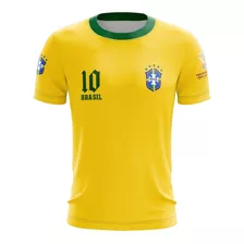 Camisa Camiseta M/c Seleção Brasil Hexa Copa 2022 Ref 04