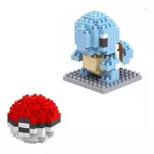 Bloco De Montar Pokemon Squirtle 130 Pcs Brinquedo Educativo