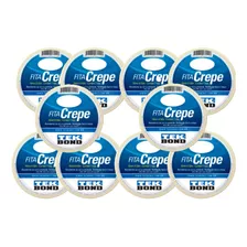 10x Fita Crepe 18mm X 5 M Uso Geral Resistente Tek Bond