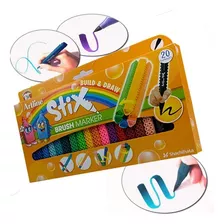 Artline Stix Brush Markers, Juego 20 Colores Surtidos