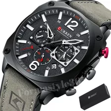 Reloj Hombre Curren Cuero Cronógrafo Caballero Elegante