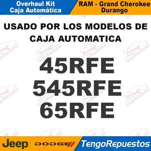 Overhaul Kit Caja Automtica 45rfe Dodge Durango Ram Foto 5