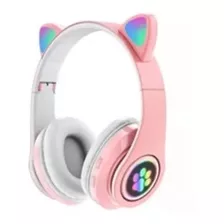 Fone De Ouvido Bluetooth Gato Gatinha Led Criança Adulto Cat