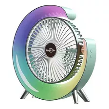 Ventilador De Mesa Silencioso Portátil Colorido Idali Life