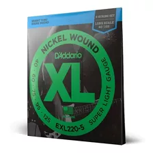 Encordoamento Baixo D'addario Daddario 5 Cordas 040 Exl220-5