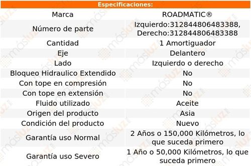 (1) Amortiguador Del Hidrulico Der O Izq Platina 02/10 Foto 2