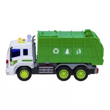 Caminhão De Brinquedo Infantil A Fricção Coleta De Lixo Luz