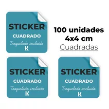 100 Etiquetas Adhesivas O Sticker Adhesivo 4cm Cuadrada