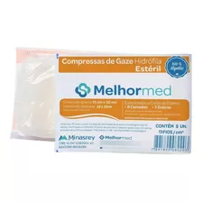 Compressa De Gaze 10cm 13 Fios Estéril Melhormed 20 Pacotes