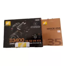 Kit Fotógrafo Nikon D3400 18-55mm + 35mm Vkit Dslr Semi Novo