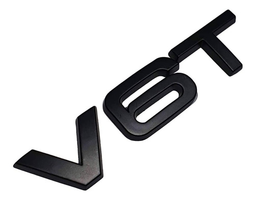 Logo V6t Emblema V6 T Para Audi 8.1x1.8cm Metlico Foto 4