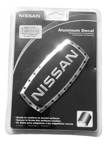 Emblema De Aluminio Nissan Aluminum Decal 3m 10.5cm X 5cm Foto 9