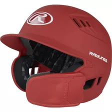 Casco De Bateo De Béisbol Y Softbol Rawlings Junior Scarlet