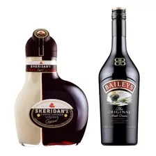 Baileys 750cc + Sheridans 750cc. Cream Liquors.