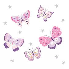 Bedtime Originals Calcomanias De Pared, Besos De Mariposa, M