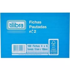 Ficha Pautada 4x6 N.2 Tilibra C/100 Folhas