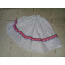 Pollera Blanco Coya 55 Cms