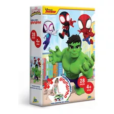 Spidey Hulk Quebra Cabeça 28 Peças Grandinho Jak Toyster