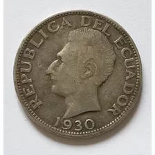 Ecuador 2 Sucres 1930 Filadelfia Plata Monedas De