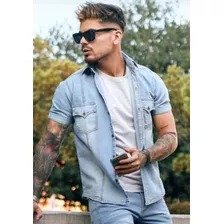 Camisa De Jeans Manga Corta Hombre - Be Yourself Tiendas