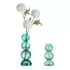 Glasseam Jarrón Redondo De Burbujas Para Flores, Pequeño J