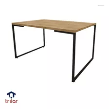 Mesa P/ Escritório Diretor Estilo Industrial 135x90 Vintage Cor Preto