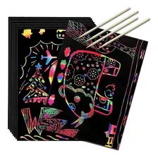  Libro Pintar Rainbow Scratch Art-arte Color Rascado Ekolmac