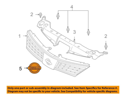 Emblema Parrilla Nissan Tiida 2007 Al 2018 Tipo Original Foto 4
