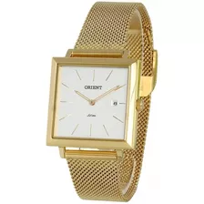 Relógio Orient Feminino Lgss1017 S1kx Dourado Quadrado Cor Do Fundo Prateado