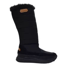 Bota Forrada Nylon Neve E Frio Cano Longo Zíper