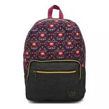 Mochila Escolar Dmw Capricho Jeans - Ref.11918 Cor Preto