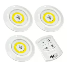 Lâmpada Spot Led Luminária Sem Fio Kit Com 3