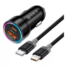 Carregador Veicular Usb + Tipo C 20w Turbo + Cabo P/ iPhone