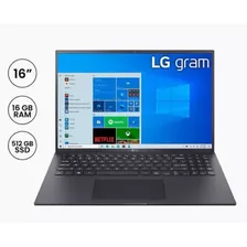 Laptop LG Gram Ultraligero, Pantalla Ips De 16 - 16z90p-g