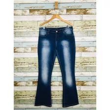 Calça Feminina M. Officer Jeans Elastano Flare Cintura Alta