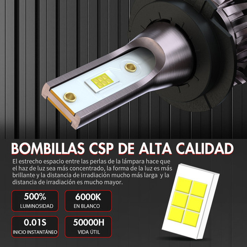 11000lm Kit De Faros Led Luz Alta Y Baja Para Peugeot Series Foto 5